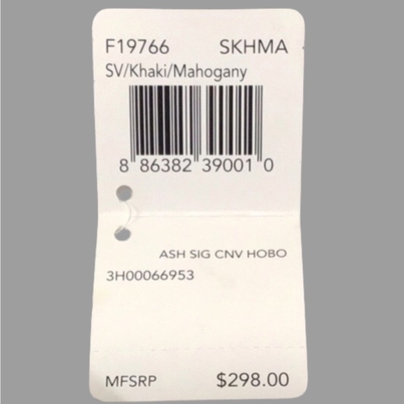 NWT COACH Khaki Ashley Signature Print Hobo Shoulder Bag with Mahogany Accents - Picture 15 of 16